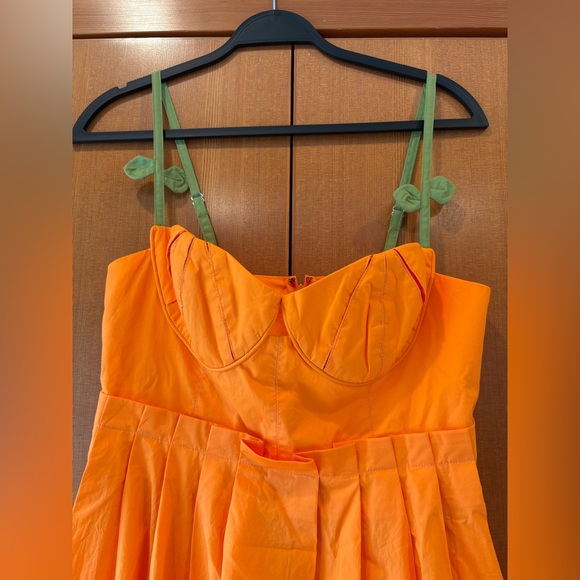 Farm Rio Bicolor Sleeveless Organic Cotton Midi Dress - Picture 5 of 6